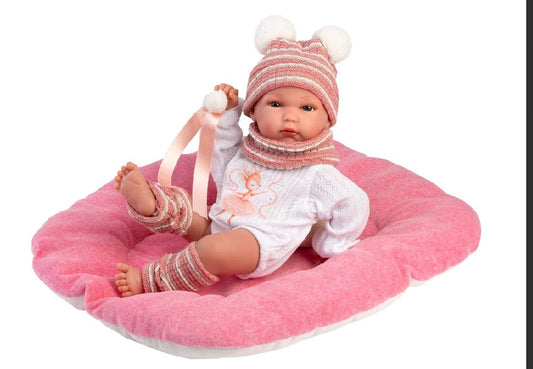 Llorens Girl Doll With Cushion 38cm