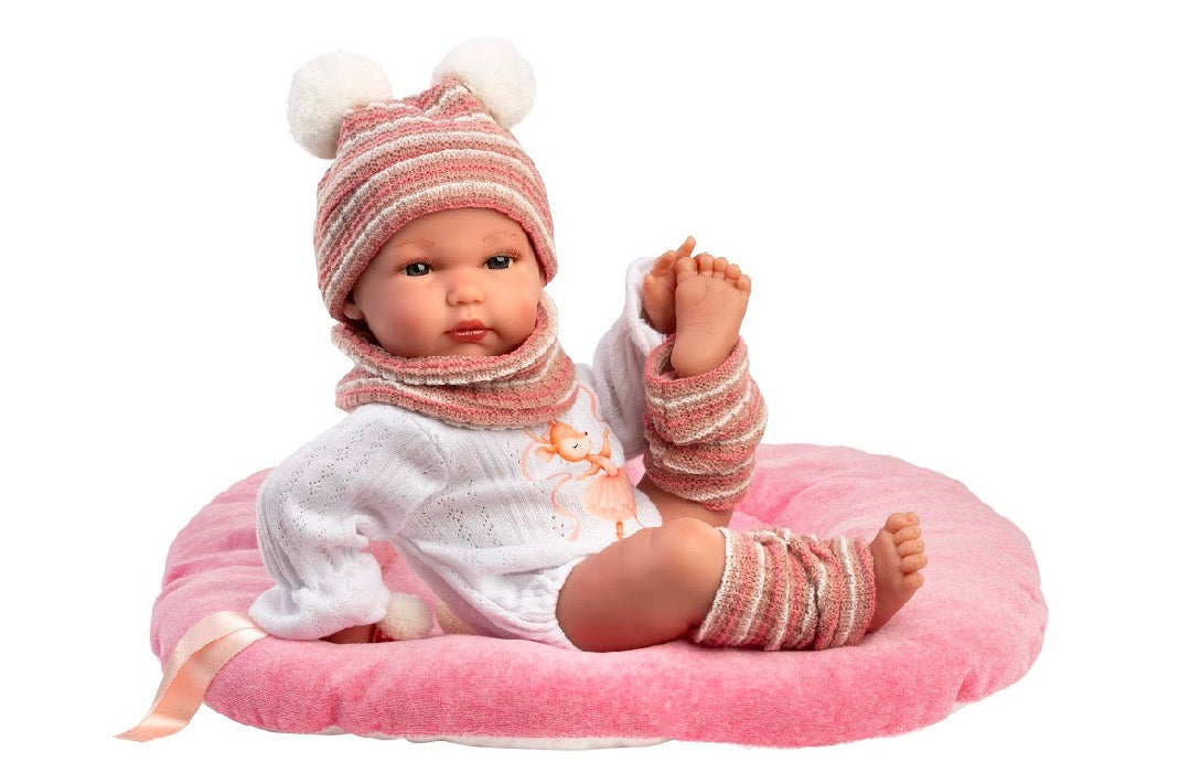 Llorens Girl Doll With Cushion 38cm