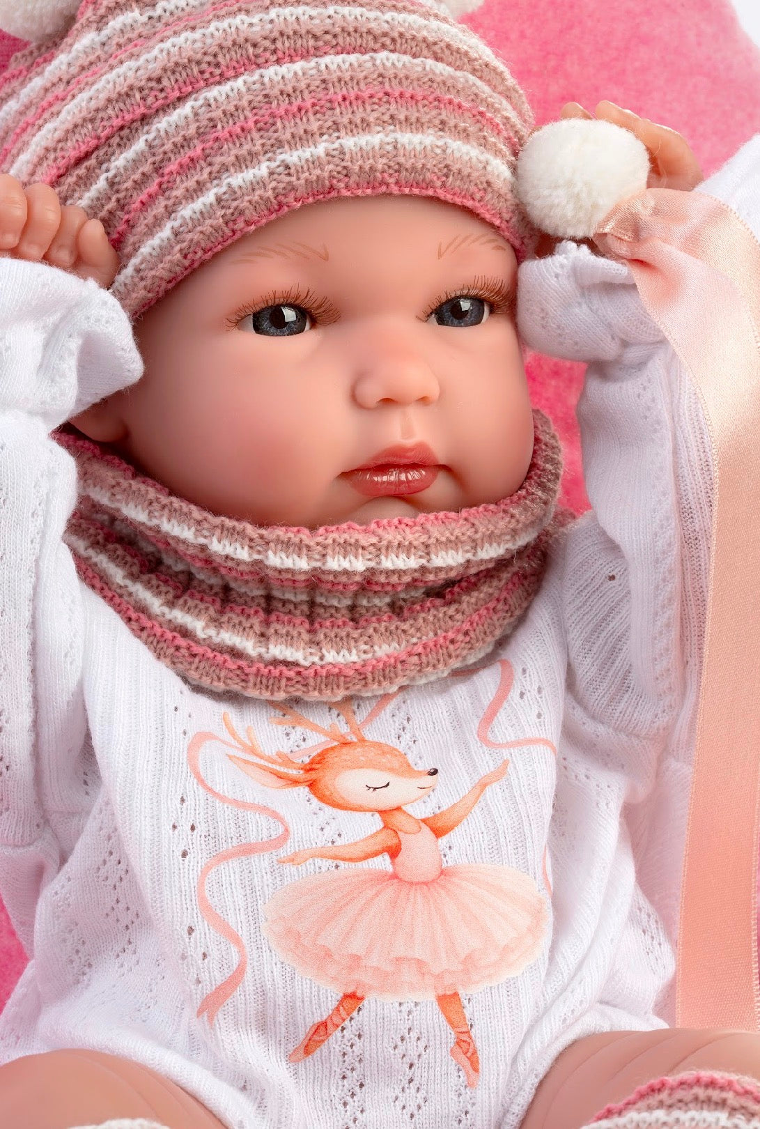 Llorens Girl Doll With Cushion 38cm