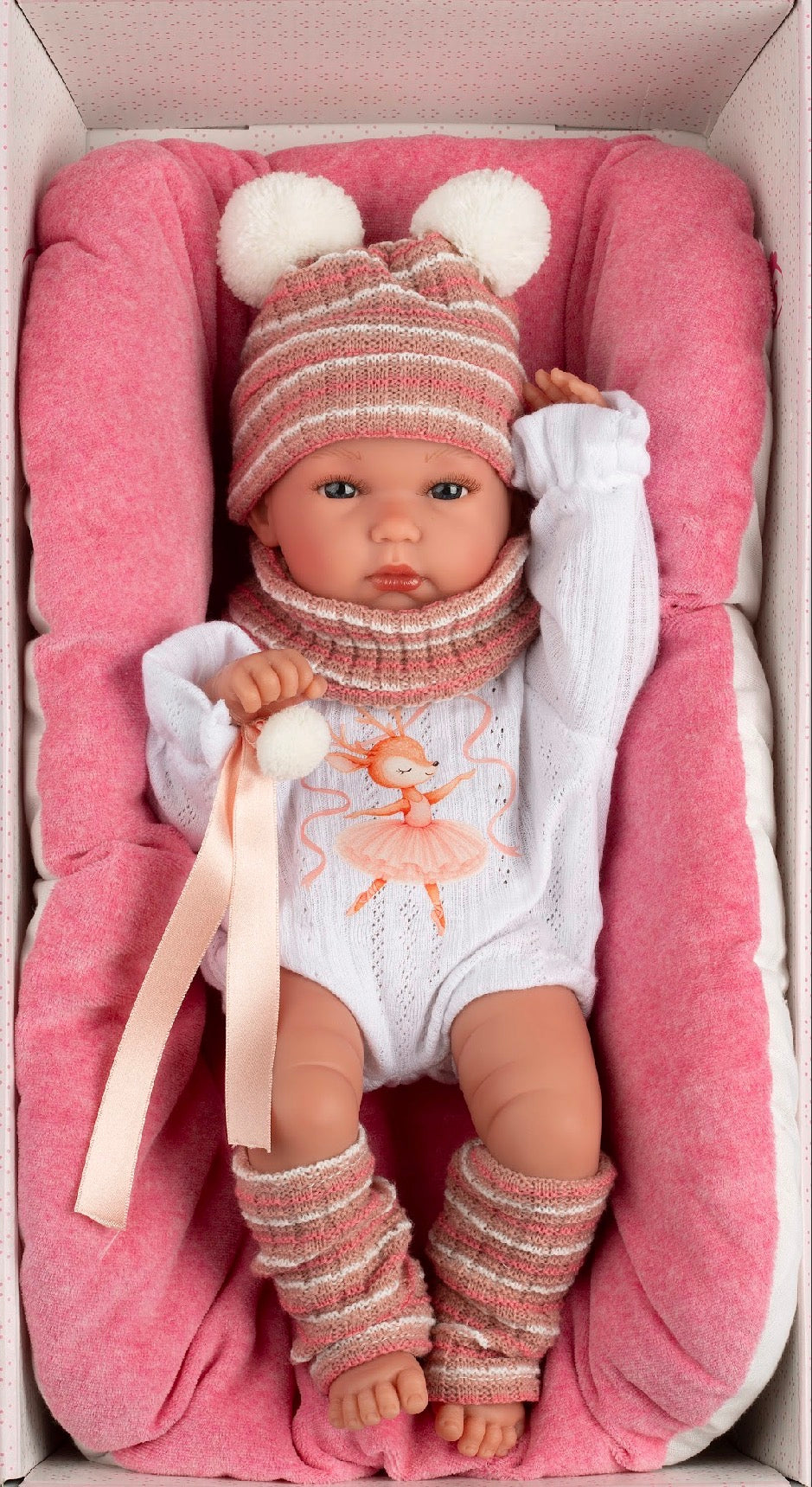 Llorens Girl Doll With Cushion 38cm