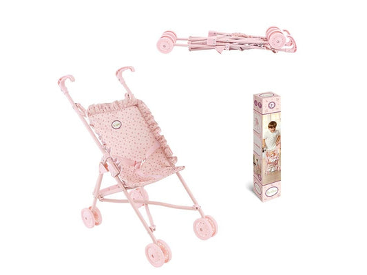 Diset La Nina - poppenwagen/buggy, violet/roze bloem (37 x 65 x 44 cm Diset La Nina - poppenwagen/buggy, violet/roze bloem (37 x 65 x 44 cm