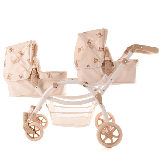 ROMA TEDDY TWIN DOLLS PRAM