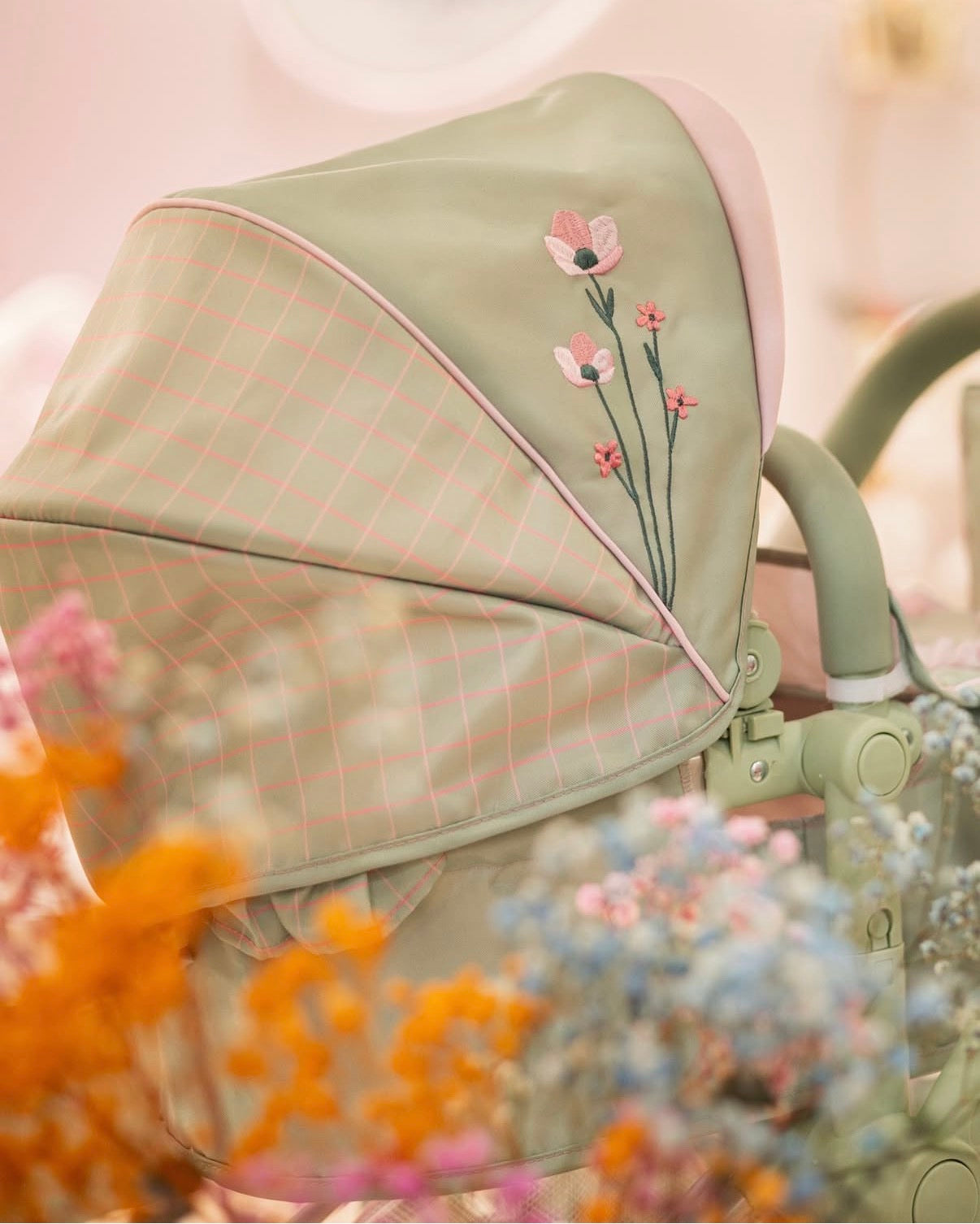 Decuevas Doll Pram 81cm - Botanic Mint Green Collection (age 4 and over)