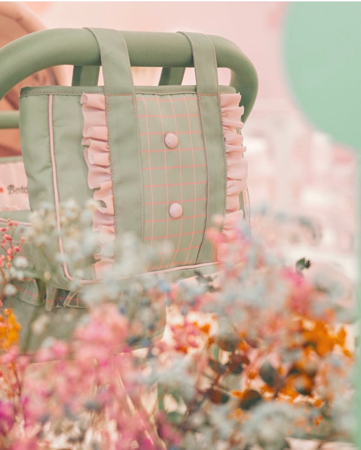 Decuevas Doll Pram 81cm - Botanic Mint Green Collection (age 4 and over)