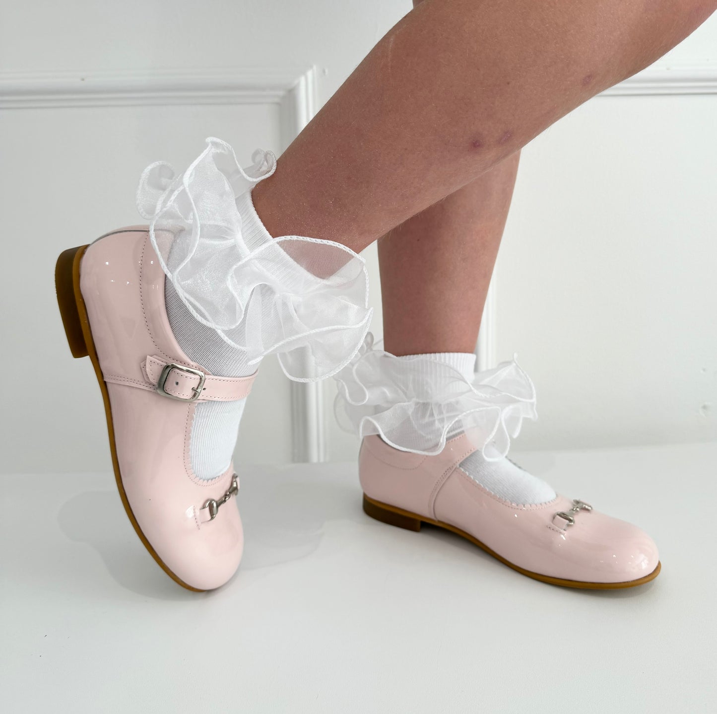 6270-2 Baby Pink Shoe with Horsebit Buckle