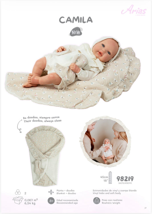 Arias Camila Reborn  Doll 45cm