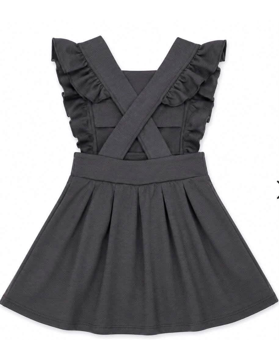 Grey School Bow Pinafore