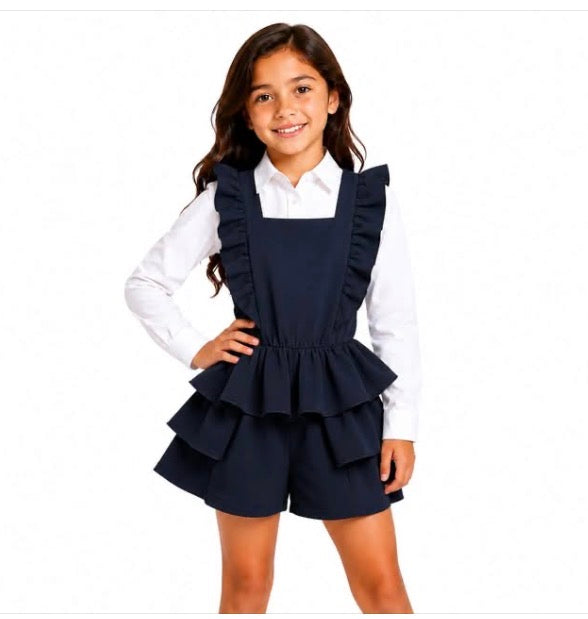 Navy School Playsuit