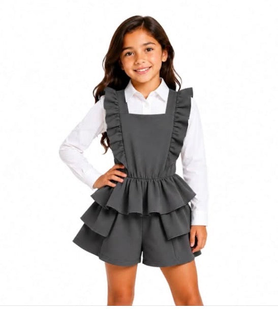 Grey School Playsuit