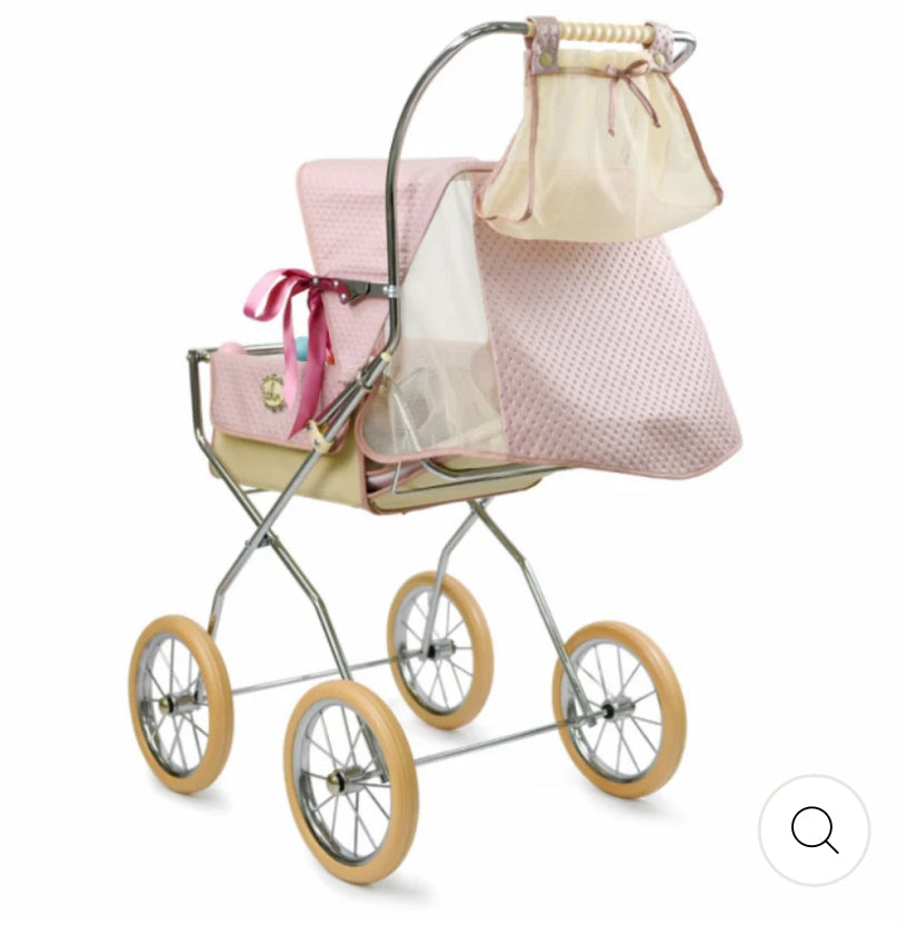 Bebelux Powder Pink Vintage Dolls Pushchair