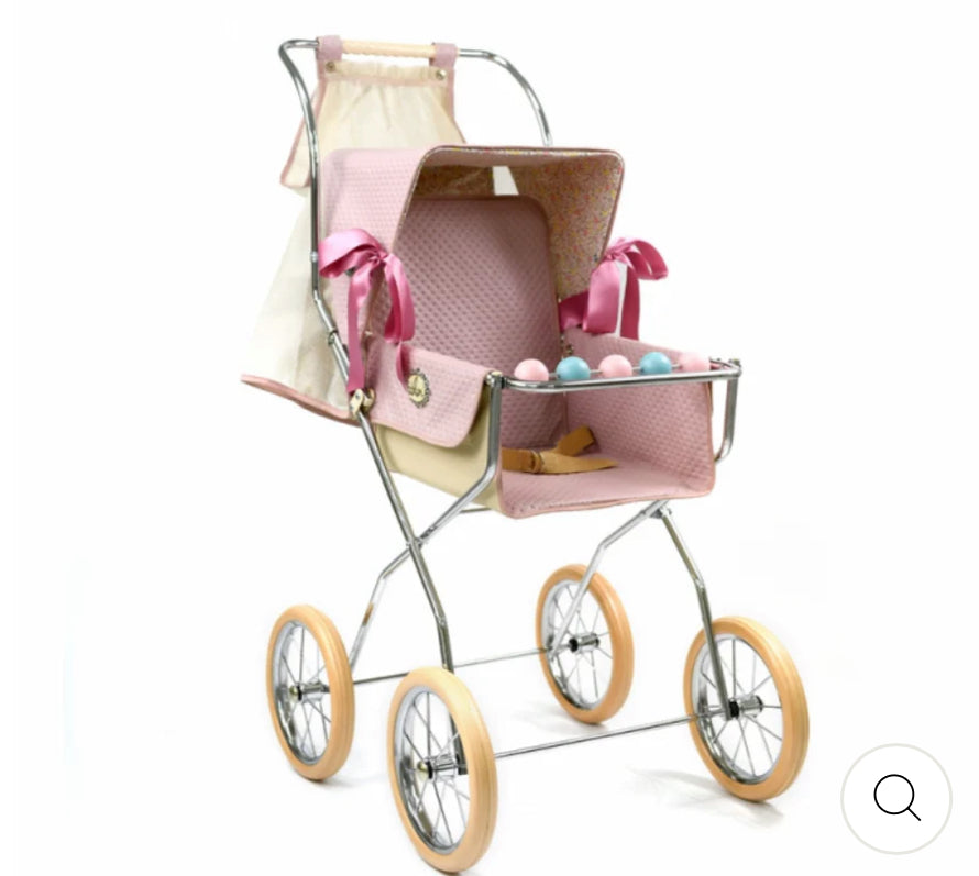 Bebelux Powder Pink Vintage Dolls Pushchair