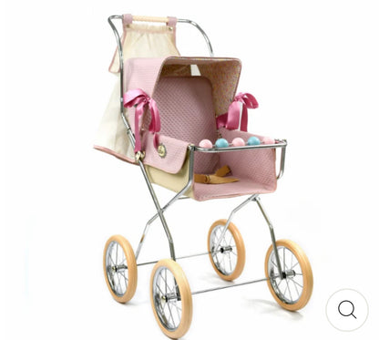 Bebelux Powder Pink Vintage Dolls Pushchair