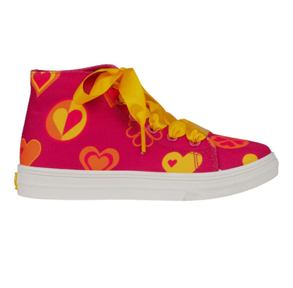 Adee Hot Pink Jazzy High Top Trainer