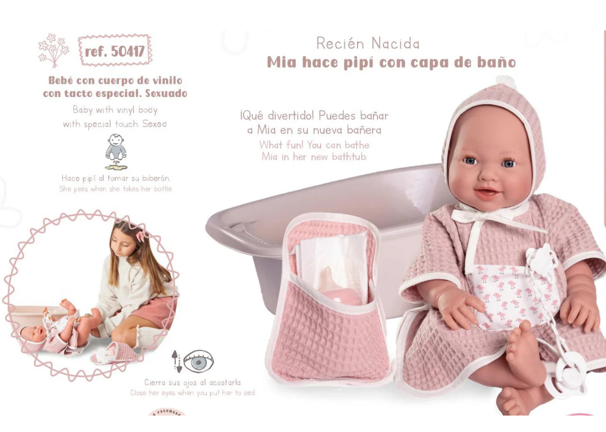 Antonio Juan Feed and Pee Doll With Bath