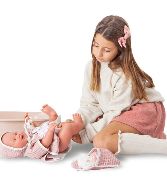 Feed and Pee Baby comes with Bath