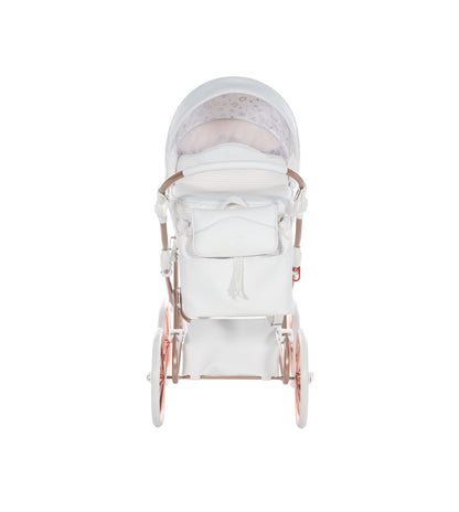 WHITE & ROSE GOLD DOLCE DOLL'S PRAM - Up to 21 days delivery!