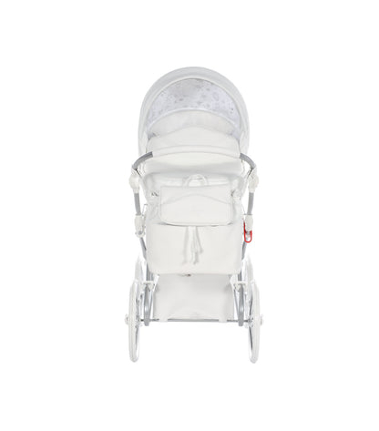 WHITE & SILVER DOLCE DOLL'S PRAM (1-2 days delivery)