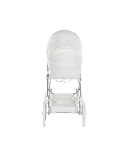 WHITE & SILVER DOLCE DOLL'S PRAM (1-2 days delivery)