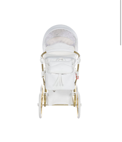 WHITE & GOLD DOLCE DOLL'S PRAM (1-2 days delivery)