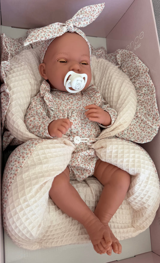 Arias Pink Doll with Blanket, Sleepy Eyes and Magnetic Crying Dummy 40cm