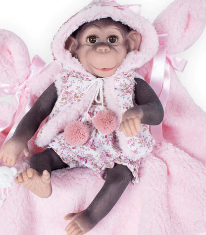 36412 Kuka Reborn Monkey in Pink Outfit