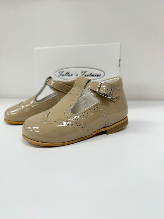 6271 Camel Tan T-Bar Shoe