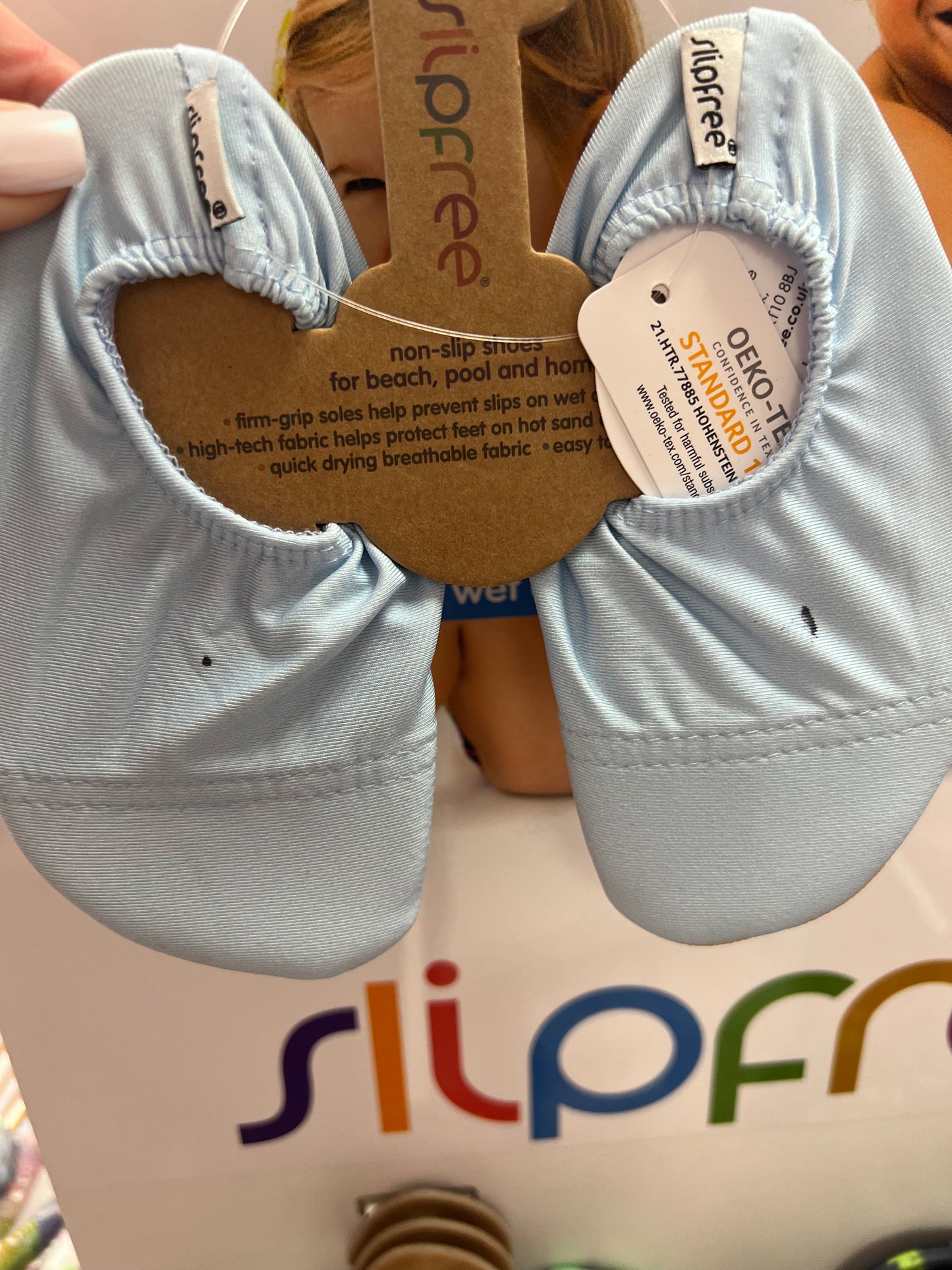 DAMAGED- PEN MARK Baby Blue Slipfree Shoe