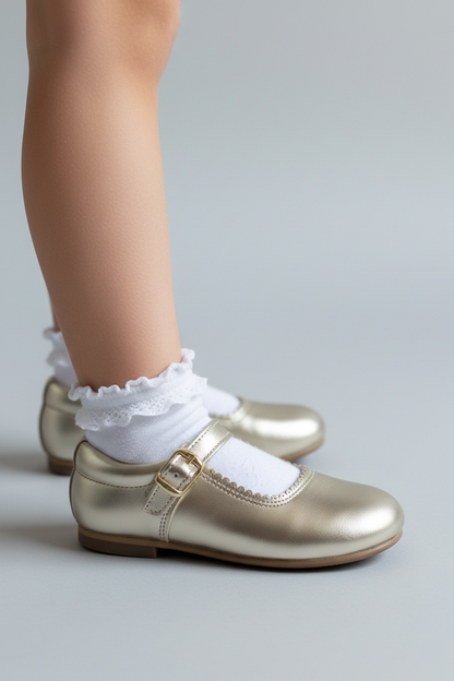 6270 Gold Mary Jane Shoe