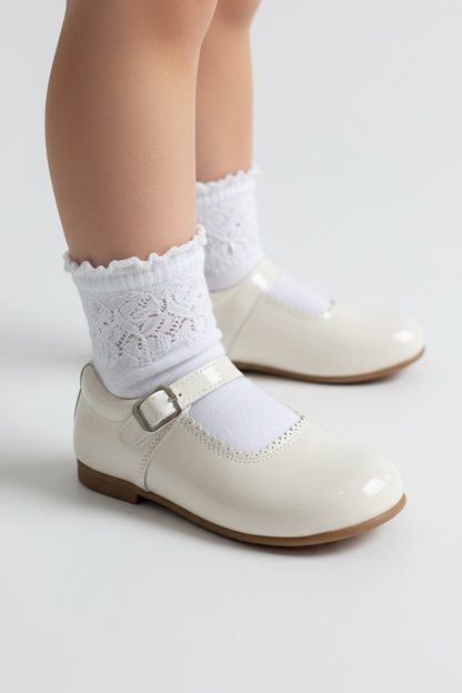 6270 Cream Mary Jane Shoe