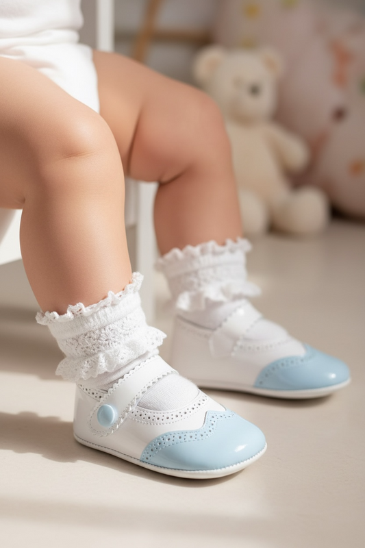 NEW Blue Baby Pram Shoe