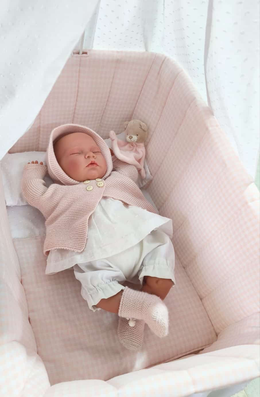 2500 Pink Doll Bassinet Cot Crib
