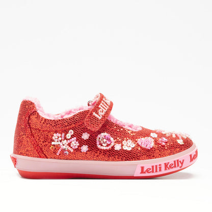 GD01 Lelli Kelly Red Glitter Dolly Shoe