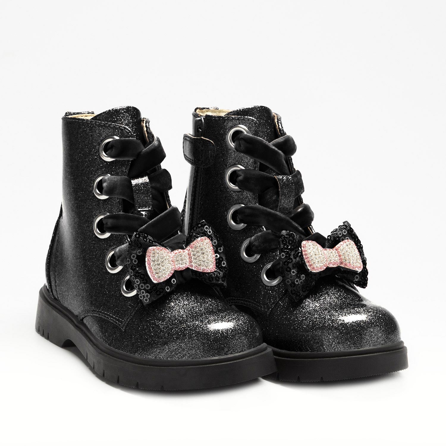 HF3736 Black Glitter Bow Boot By Lelli Kelly – Fallons Kids