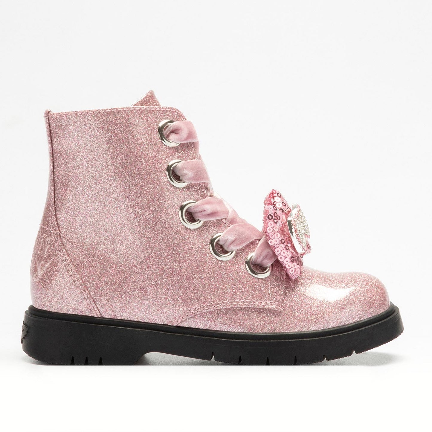 HF3736 Pink Glitter Bow Boot By Lelli Kelly
