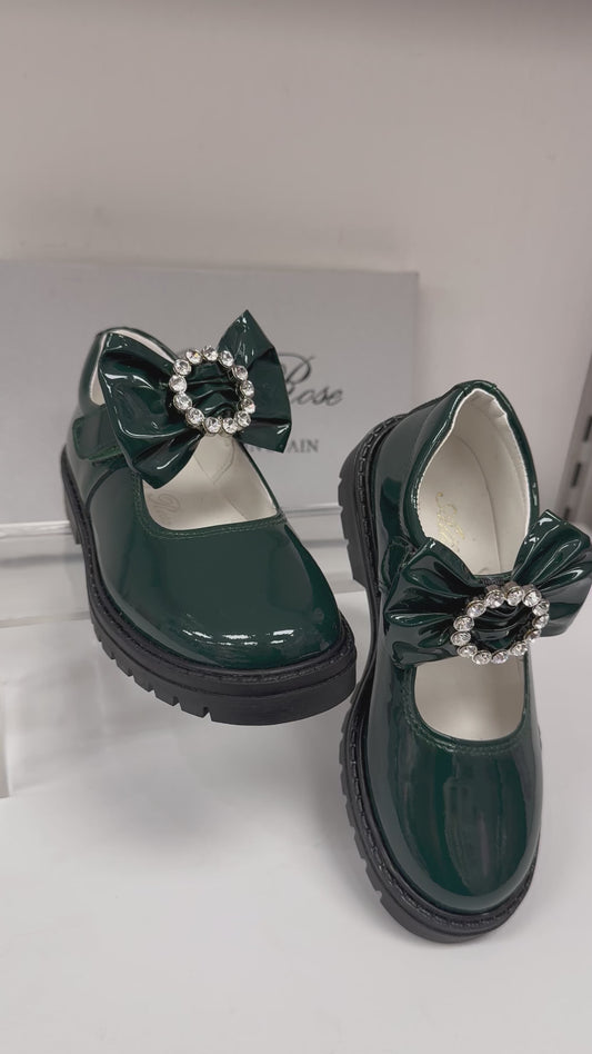 6258 Green School Shoe  - Chunky