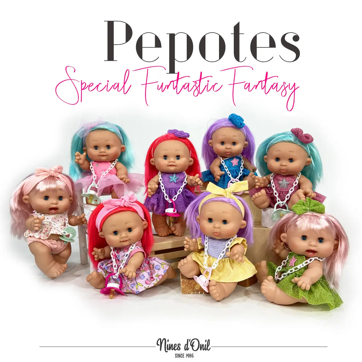 Pepote Fantasy Doll - Bright Pink Hair/Fruit Dress