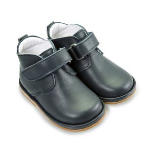 2719 Sergio Navy Velcro Leather Boots
