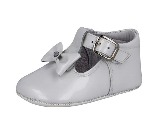 231036 White Andanines T-Bar Baby Shoes