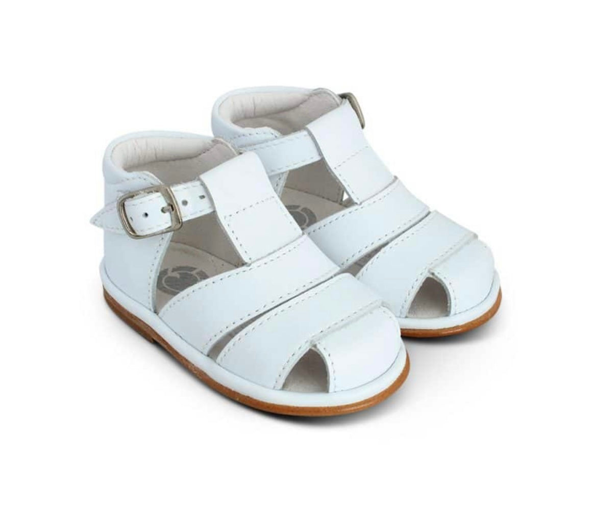 B2210 Silvio White Leather Sandal