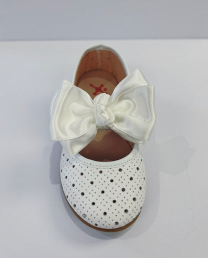 70428 White Ballerina Girls Dolly Shoes