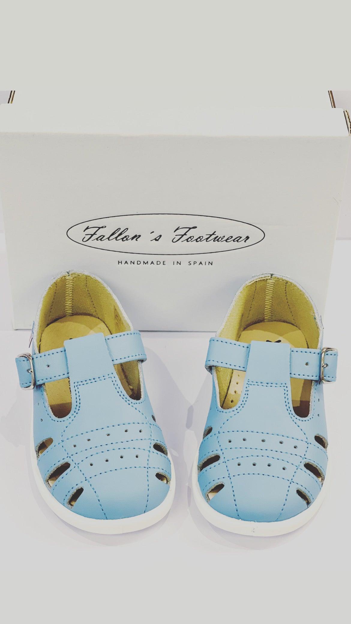 25028 Blue Leather Sandal - Fallons Kids