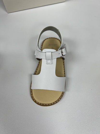 201291 Andanines White Leather T Bar Sandal