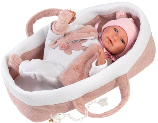 74012 Crying Pink Doll In Carrier