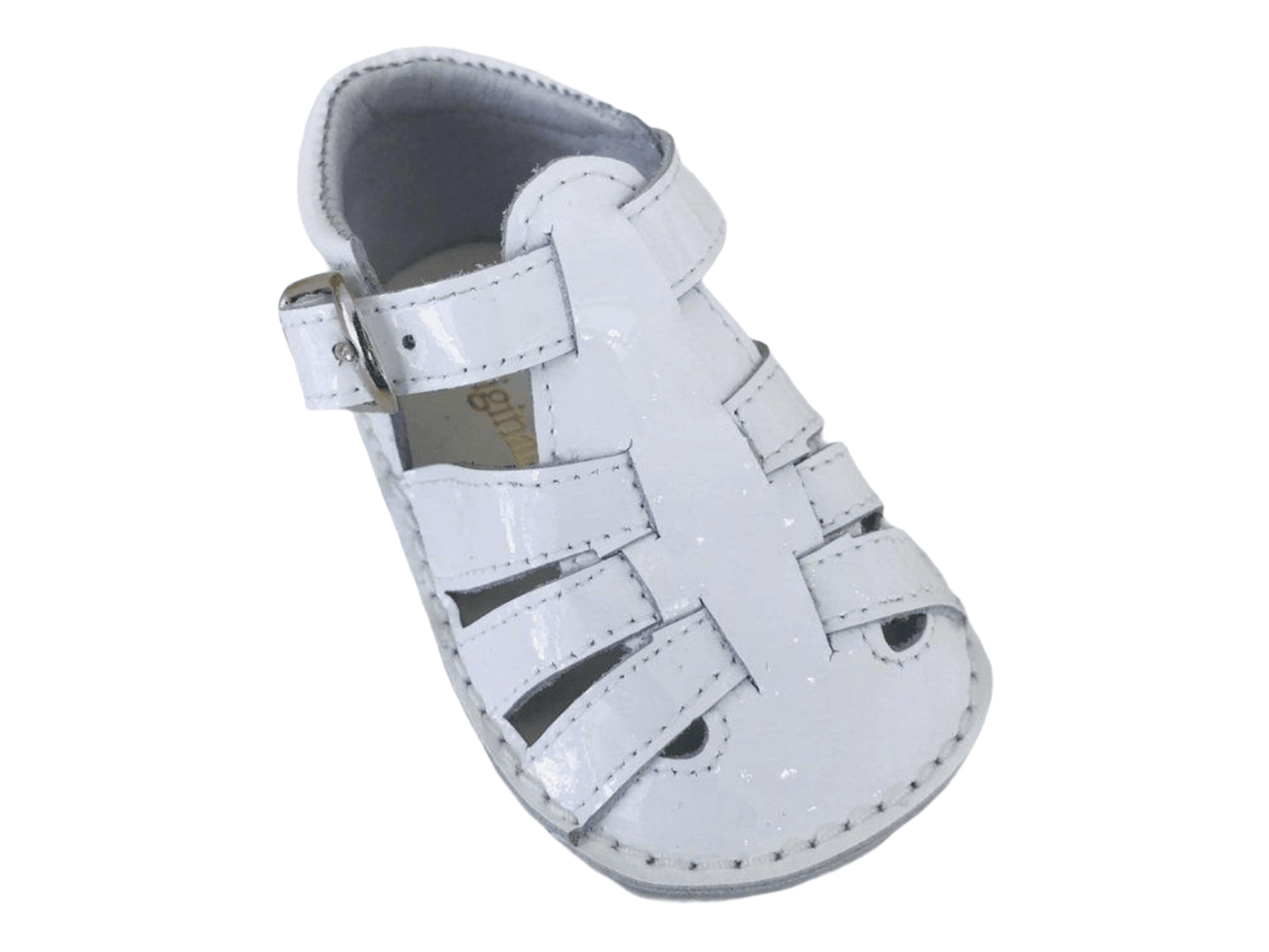 UE08255 Pretty Original White Patent Sandal - Fallons Toys&Shoes - Pretty Originals