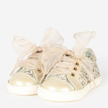 222295 Andanines Gold Glitter Trainers