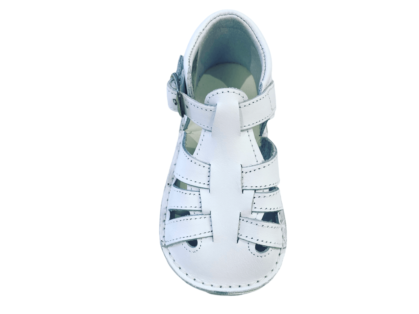 UE08255 Pretty Original White Leather Sandal - Fallons Toys&Shoes - Pretty Originals