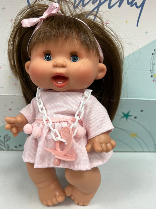 Pepote Fantasy Doll - Brown Hair / Pink Dress