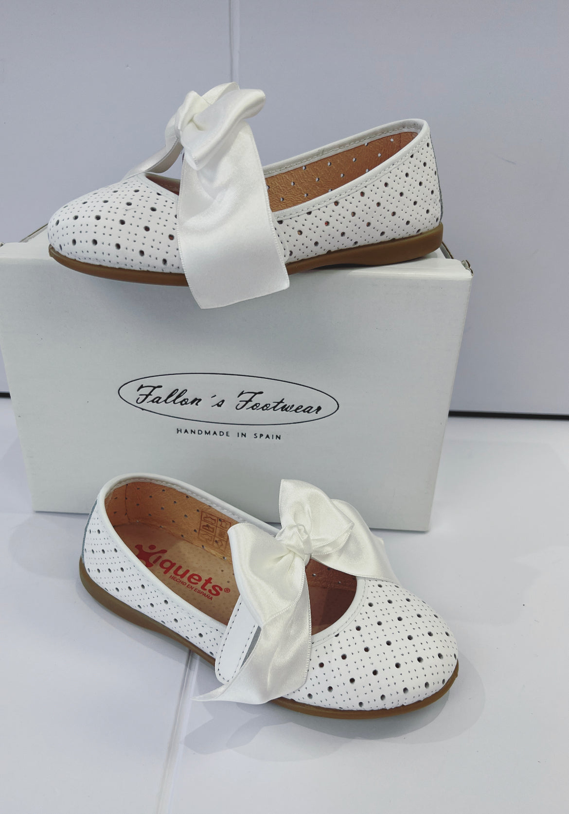 70428 White Ballerina Girls Dolly Shoes