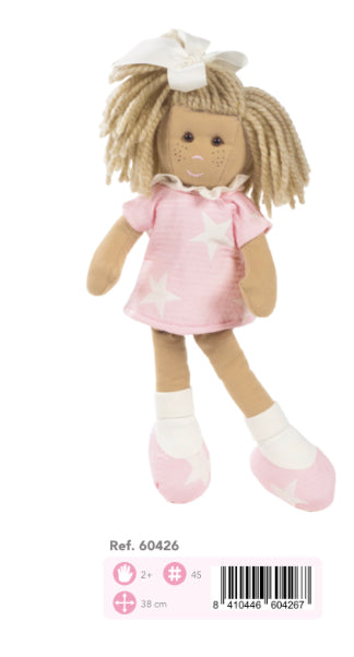 60426 Pink Rag Doll by La Niña