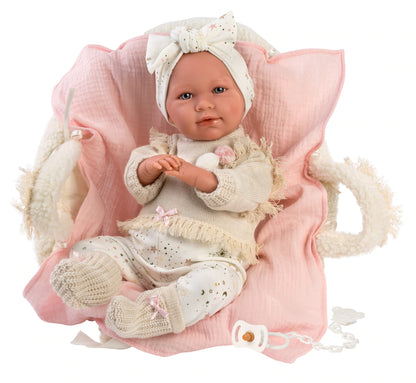 74016 Luna Pink and Cream Moses Carrier